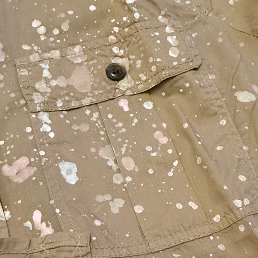 J. Crew Tan and Pink Splatter Casual Shirt - Picture 9 of 14